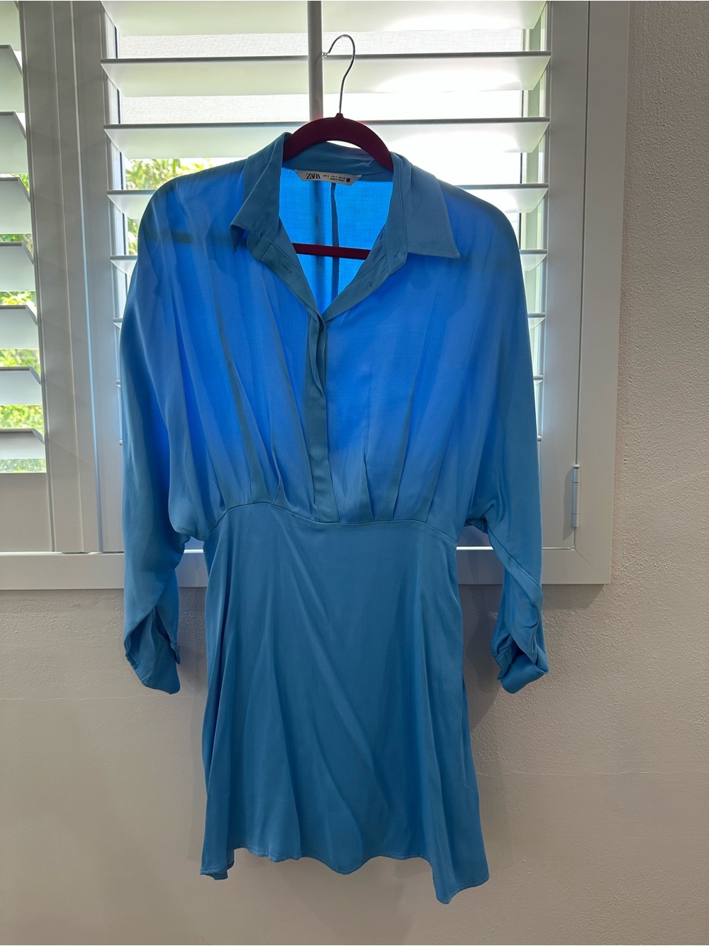 Zara Blue Collared Mini Dress
